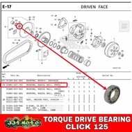 HONDA TORQUE DRIVE BEARING (CLCIK 125) 91002-GA7-701