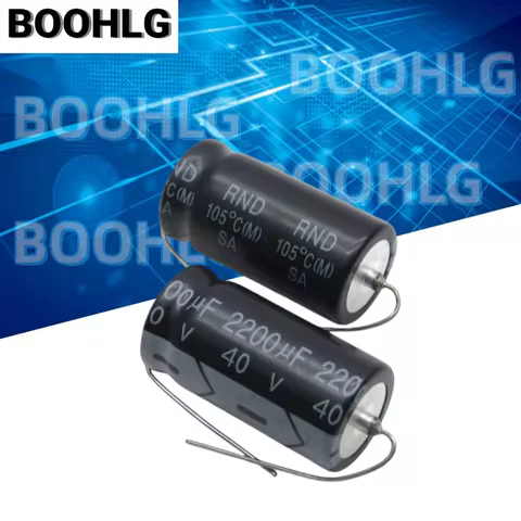 2PCS 40V 2200UF 18X35MM Axial Polarized Filter Electrolytic Capacitor