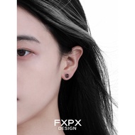 accessories women earrings Gothic FXPX Crystal 925 Sterling Silver Men Women Earrings