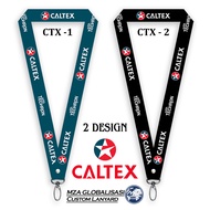 2 DESIGN LANYARD CALTEX With TECHRON + FREE ID Card Holder | PREMIUM QUALITY 2 DESIGN CALTEX