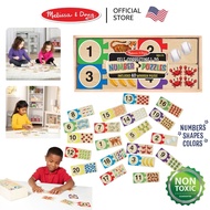 (ของแท้ USA) ของเล่น ABC 123 ตัวอักษร Self-Correcting Alphabet Number จิ๊กซอไม้จับคู่ Melissa & Doug