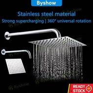 【Byshow】🔥Malaysia In Stock🔥Stainless Steel Rainfall Shower Head water heater high pressure shower se