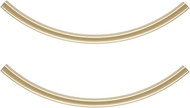 5pcs Adabele Real 1/20 14K Gold Filled Curved Noodle Tube Loose Beads 40mm x 2mm (Hole 1.5mm) Connec