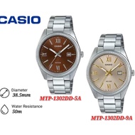 Casio General MTP-1302DD / MTP-1302D Silver Stainless Steel Band Men Watch