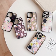 High Quality Casetify Sweetheart Milk Rabbit Sticker Mirror Casing For IPhone 15 Pro Max 14PLUS 11 12 13 12Pro Case Cover Soft Border Back PC Hard Bumper