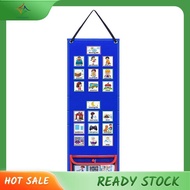 [luxiang.] Visual Schedule for Kids Daily Routine Chart with 70 Cards Felt Autism Learning Behaviora