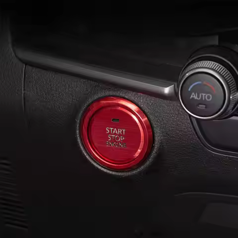 2Pcs Lgnition Button Cover For Mazda 3 For Axela CX-30 Auto Parts One Click Start Decoration Start S