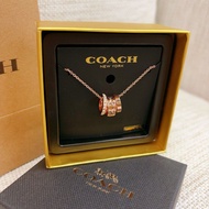 Coach 玫瑰金項鍊