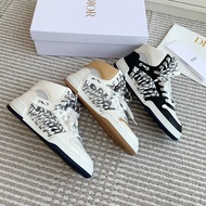 [Daigou Grade] D High-Top Shoes D Home Shoes D Home First Hollow Two-Color Shoelaces High-Top Sneake