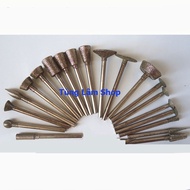 Mũi mài khắc đầu kim cương hình trụ 20 chi tiết chân cán 3ly - lưỡi mài - đá mài - đĩa mai - 20 mũi