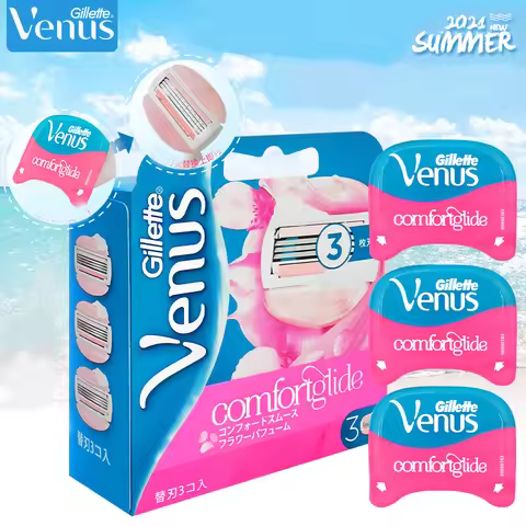 Gillette Venus Women Razor Blade 3 Layers with Soap Bar Smooth Shaving Blade Lady Body Curve Replace