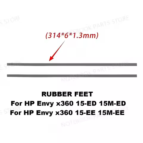 Rubber Feet on Bottom For HP Envy x360 15-ED 15-EE 15M-EE 15M-ED Rubber Feet Silver/Brown 2 pcs one 