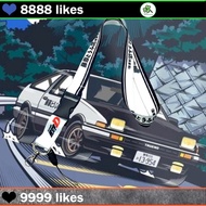 Initial D RACING japan performance car Lanyard keychain JDM Keyring accessories