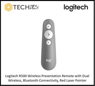 Logitech R500s Wireless Presentation Remote with Dual Wireless Bluetooth Connectivity Red Laser Poin