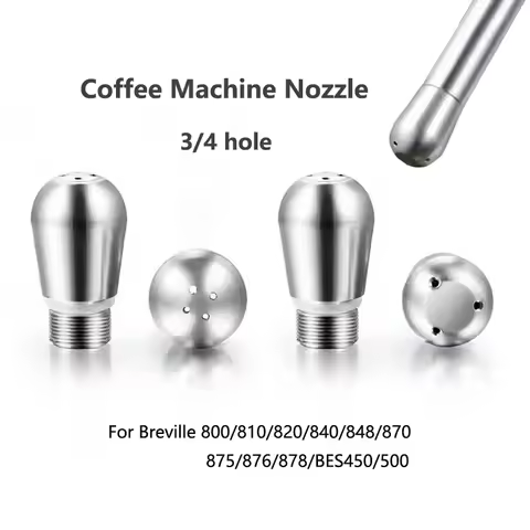 Coffee Maker Steam Nozzle 3/4 Hole Coffee Maker Steam Nozzle Milk Foam Spout Steam Wand Tip For Brev