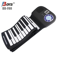 S72 61/88 Keys Folding Piano Flexible Hand Roll Up Foldable Portable Midi Musical Keyboard Folded Synthesizer Professional Digital