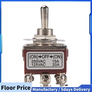 AC 250V/15A 125V/20A ON/OFF/ON 3 Position DPDT Momentary Toggle Switch