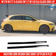 Mercedes Benz Side skirt lip for W176 W177 W117 W118 A class CLA class AMG A35 A200 A250 sedan side 