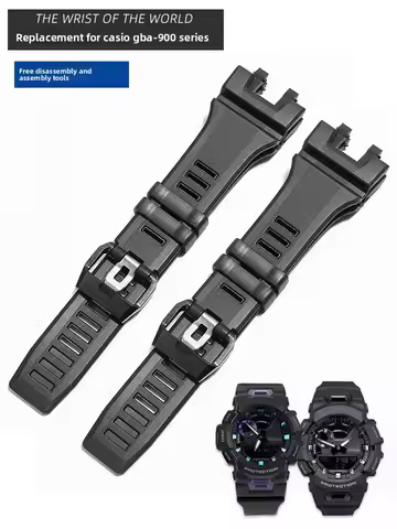 Suitable for G-SHOCK Casio Black Strap GBA-900-1A/GBA-900CB Series Silicone Watch Strap