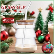 W.B Water Glass Coffee cup Christmas Tree Picture Three-Dimensional