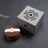 Good Quality 20pcs Sandalwood 檀香 / Agarwood 沉香 Pure Wood Incense Coils comes with Exquisite Wooden made Incense Box Burner