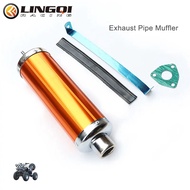 LYNNCHI Motorcycle 32mm 1.25" Muffler Silencer Exhaust Pipe With DB Killer For 50cc 110cc 125cc Dirt