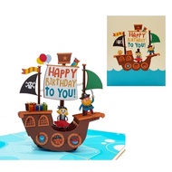 Pirate birthday card, B25
