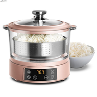 ◐◩COOK WITH COLOR 3L Glass Low Carb Rice Cooker-Makes 6 Cups Cooked Low Sugar Rice with Auto Lift Fi