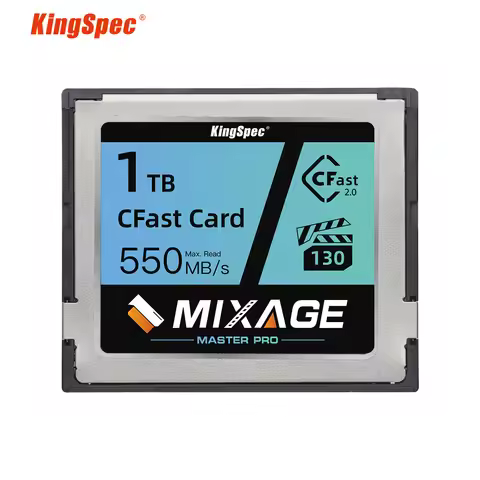 KingSpec CFast 2.0 Card 512GB 256GB 1TB Memory Card 500MB/s For Full HD 3D 4K 8K Video Camera Digita