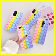 ❃ ☬ ◴ For Realme C12/C15/C25 C112021/C20 8/8Pro 8(5G) Soft Pop It Bubble Cute Rainbow Silicone Case