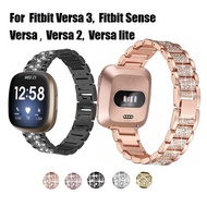 For Fitbit Versa 4 Strap / Fitbit Sense 2 / Fitbit Versa 3 Strap and Fitbit Sense 2 Strap Metal Diam