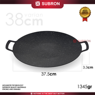 SUBRON Wajan Bulat Pemanggang 34cm 36cm 38cm Anti Lengket Grill Daging Sosis Barbeque Korean Bulat D