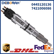 Diesel Common Rial Fuel Injector 0445120136 7421006086 Injector Nozzle For Volvo Engine D7E D7F