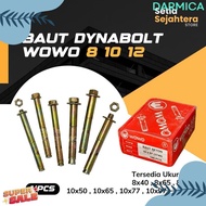 Wowo Bolt Dynabolt Screw Screw 8X40, 8X65, 8X85 1050, 10X65, 10X77, 10X97, 12X99 - 1 Pcs