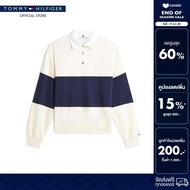Tommy Hilfiger เสื้อสเวตเชิ๊ต ผู้หญิง รุ่น WW0WW49519 AEF - สีขาว ทรง Regular