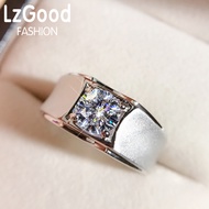 【Fast Delivery+Ready Stock】2 Carat Domineering Mens Eight Hearts And Eight Arrows Moissanite Busines