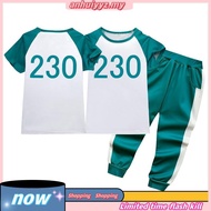 Squid Game Costume Baby Boys Girls Jacket T-shirt + Pants 3pcs 246 333 Kids Clothes Spring Autumn Fa