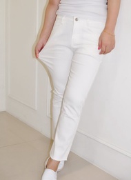 Flat 135 X 台灣設計師系列 黑色 白色 彈性 九分 牛仔褲 直筒褲