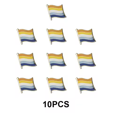 1-100pcs AroAce Pride flag Lapel Pin Flag badge Brooch Pins Badges