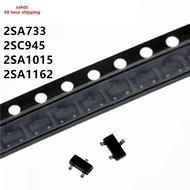 100PCS 2SA733 SOT23 A733 SOT 2SC945 C945 SMD 2SA1015 A1015 BA 2SA1162 A1162 SG .15A/50V PNP SOT-23 C