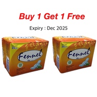 Buy 1 Free 1 (Expiry Dec 2025) Fennel Herbal Day Ultra Slim Sanitary Pad: Antibacterial Deodorize An
