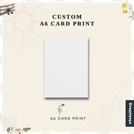 [A6] Custom A6 Card Printing, 260gsm Glossy Paper, No Minimum Order
