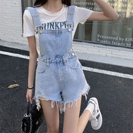 Ripped Denim Overall Short Jumpsuit Overalls Women Denim Jumpsuit