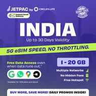 [Jetpac eSIM] India Travel eSIM 4G-5G | 1-20GB | 4-30 Days Usage