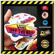 VANS STICKER. VANS LOGO. WATERPROOF OUTDOOR STICKER. SKATEBORD STICKER.CAR STICKER.STIKER VANS.KASUT