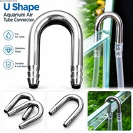 BACKSTREET4FZS Air Tube Connector, Rust Resistant Stainless Steel Aquarium Airline Connector,  4-5mm