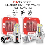 Nakamichi 2PCS 16LED Car Brake Light 1157/P21-5W T20/7443/W21-5W Canbus Error Free Tail Light BAY15D Brake Light Bulb