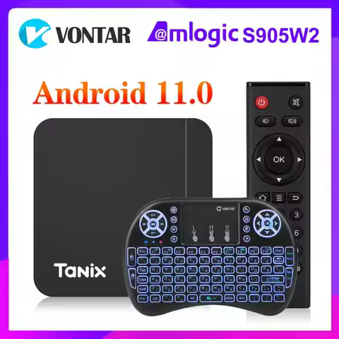 Smart TV Box Android 11 Tanix W2 Amlogic S905W2 Android 11.0 Media Player H.265 AV1 Dual Wifi HDR 10
