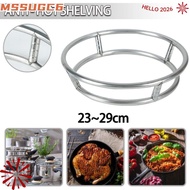 MSSUGYL Pot Storage Rack, Bilayer Rotundity Cauldron,  Stainless Steel Bold Wok Stand Kitchen