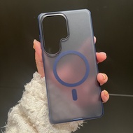 For Samsung Galaxy S26 Ultra Magnetic Translucent Four-Corner Anti-Drop Case For Samsung S25 S24 S23